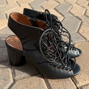 Jeffrey Campbell Covets Black Lace-Up Heeled Boots